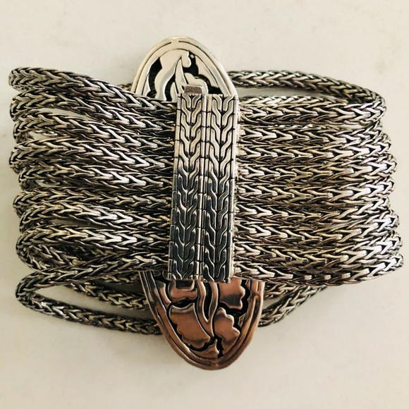 John Hardy PALU Oval Chain Bracelet 22k Gold/925 Silver - Picture 5 of 7